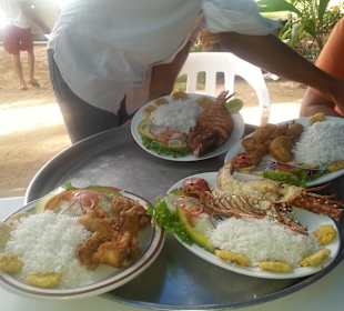 Mittagessen am Strand