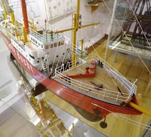 Modelle der Feuerschiffe im Museumsschiff