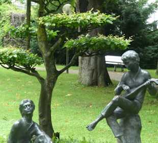 Unterwegs im Kurpark von Bad Mergentheim