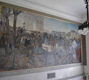 Obraz w holu Pałacu - Defilada Niemców w Paryżu