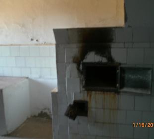 Backofen in der Küche im KG der Villa Winter