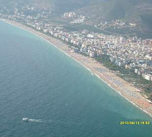 Plaża Kleopatry- widok z Twierdzy Seldżuckiej