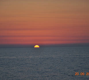 Sonnenuntergang am Strand von Agios Theologos