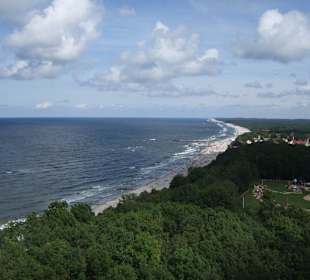 Widok z latarni w Niechorzu