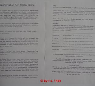 Infotafel zum Kloster Cismar