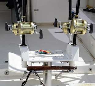 Big-Game mit Angeln in der Halterung