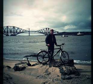 Arriving at the Forth Bridges