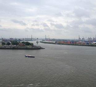 Blick zum Köhlbrand