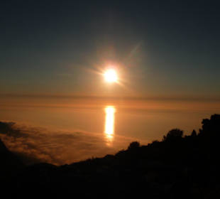 Sonneuntergang auf dem Tafelberg