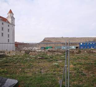 Baustelle hinter der Burg