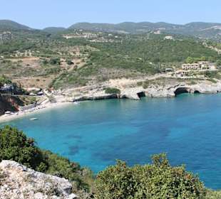 Plaża Makris Gialos z góry
