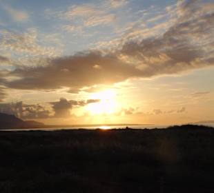 Sonnenuntergang am Strand von Malia