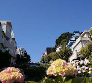 Pełna kwiatów Lombard Street