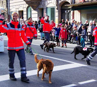 BRK Fürth Fußgrp.3 Festwagen Früher und Heute