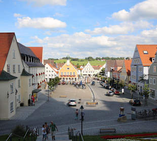Blick auf den Marktplatz von Ottobeuren