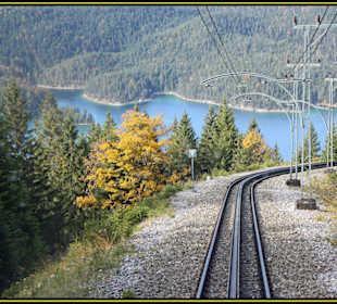 Blick aus der Zahnradbahn zum Eibsee