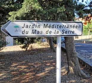 Wegweiser zum Jardin Méditerranéen