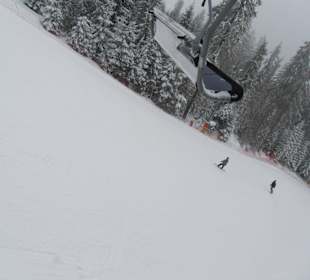 Wyciąg Kotelnica III - widok na czerwoną trasę