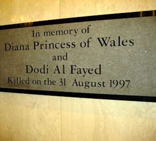 Tafel im Kaufhaus Harrods