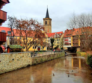 Blick von Altstadt zu Hotel und Hotelrestaurant