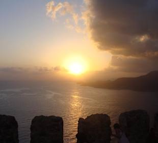 Zachód słońca n Górze w Alanyi