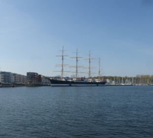 Fahrt mit der Priwall-Fußgängerfähre über die Trav