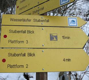Wegweiser am Stuibenfall