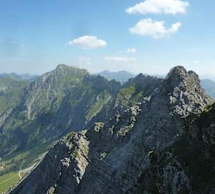 Ausblick vom Nordwandsteig auf dem Nebelhorn