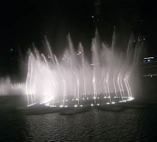 Wasserföntänen am Abend