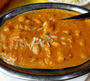 Curry mit Scampis nach Goa-Art