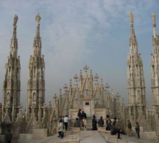 Auf der Dachterrasse des Mailänder Doms