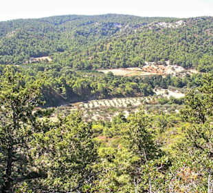 Blick von Kamiros auf die Landschaft