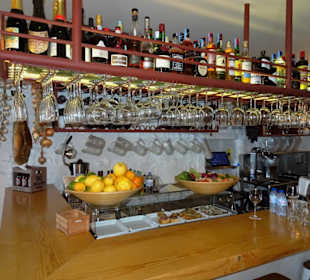 Blick auf die Theke des Restaurant Pisca