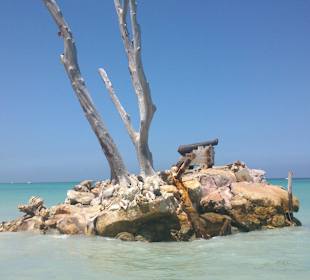 Kleine Insel mit Kanone