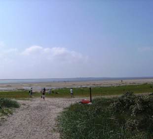 Blick von Westspitze Juist auf Insel Borkum