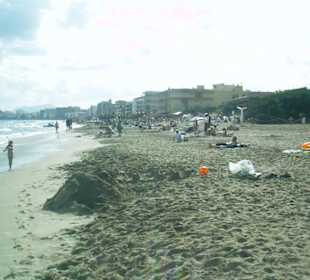 Strand Richtung Ort Ca´n Picafort