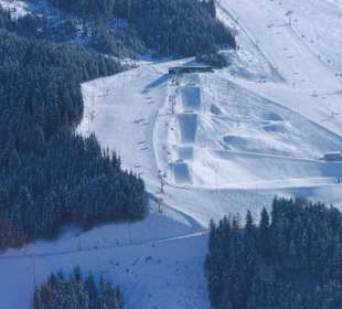 Blick von der Pfefferalm nach Hinterglemm