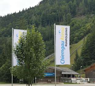 Beim Biathlon-Stadion von Ruhpolding