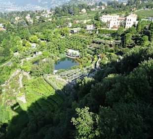 Blick über die Gärten von Schloss Trauttmansdorff