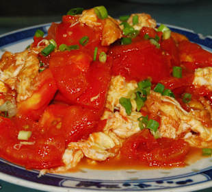 Ei mit Tomate (Hotel Lao Qu Nong Jia Shan Zhang)