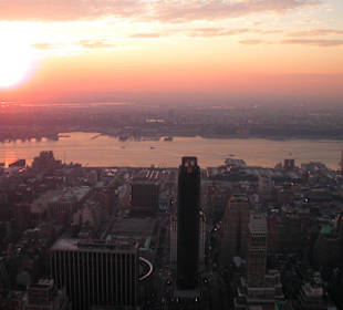 Sunset Richtung New Jersey