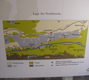 Infotafel zur Lage der Steinbrüche