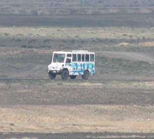 Bus kommt zum Faro Punta de Jandía