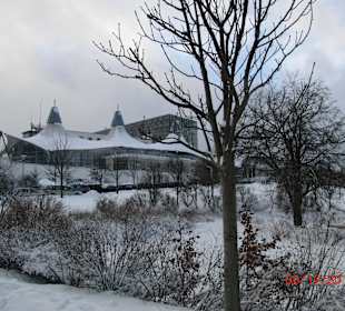 Das Badehaus aus der Ferne