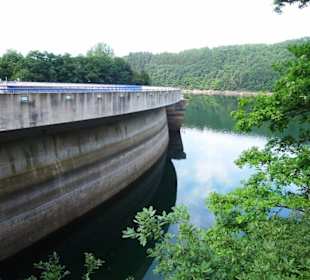 Die Staumauer der Talsperre