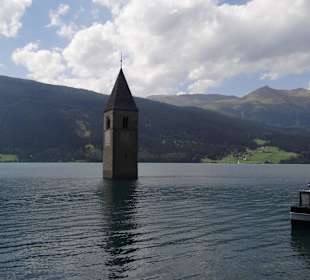 Kirchturm im Reschensee 