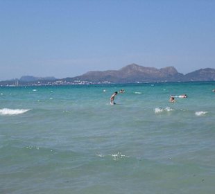 Meerblick am Strand Richtung Alcudia