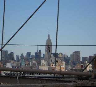 Empire State Building von der Brooklyn Bridge