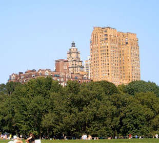 Central Park of New York with Skyscrapers