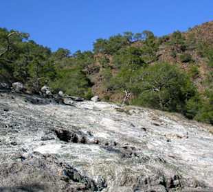 Blick auf die Fläche der Feuerlöcher